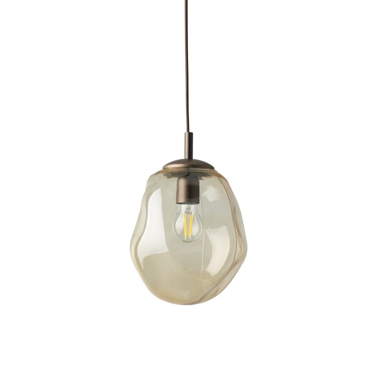 LAVA M BROWN Lampa wisząca 1XE27 11326 TK Lighting Brąz Koniak