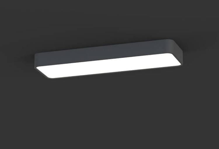 Oprawa liniowa sufitowa SOFT CEILING LED 60x20 GRAPHITE 7526 NOWODVORSKI Lighting 2xT8 60cm Loft nowoczesna lampa sufitowa oświetleniowa grafitowa Inspiracje Premium