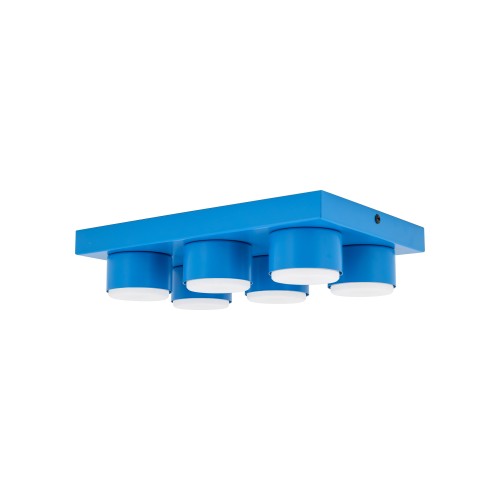 BRIX BLUE Lampa sufitowa 6XGX53 11285 TK Lighting Niebieski Niebieski