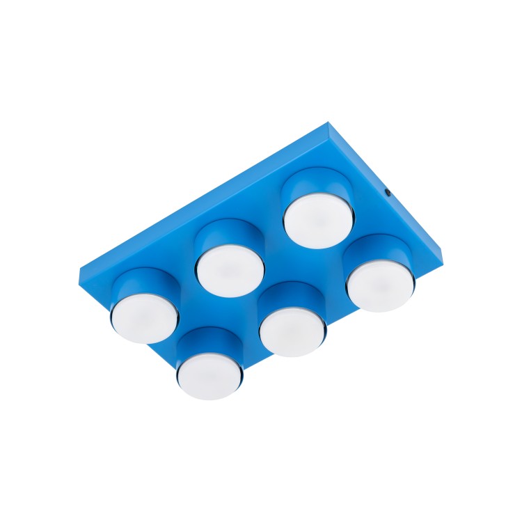 BRIX BLUE Lampa sufitowa 6XGX53 11285 TK Lighting Niebieski Niebieski