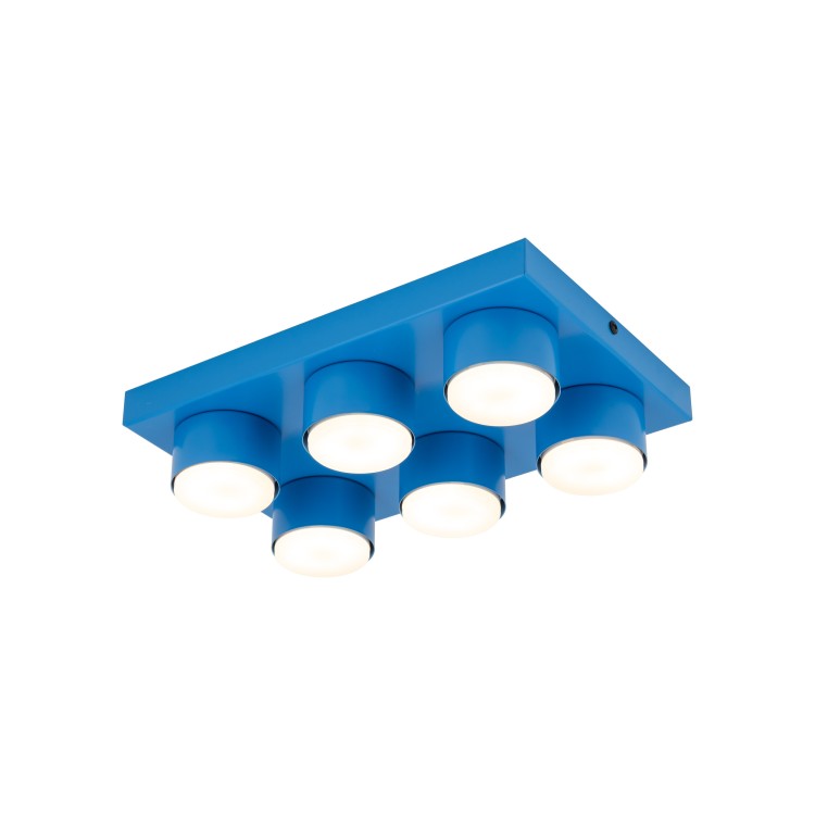 BRIX BLUE Lampa sufitowa 6XGX53 11285 TK Lighting Niebieski Niebieski