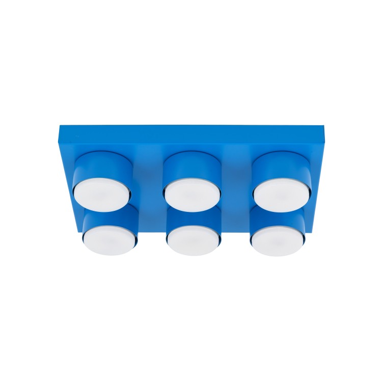 BRIX BLUE Lampa sufitowa 6XGX53 11285 TK Lighting Niebieski Niebieski