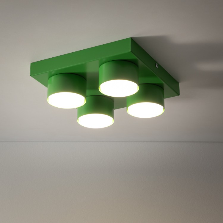 BRIX GREEN Lampa sufitowa 4XGX53 11287 TK Lighting Zielony Zielony
