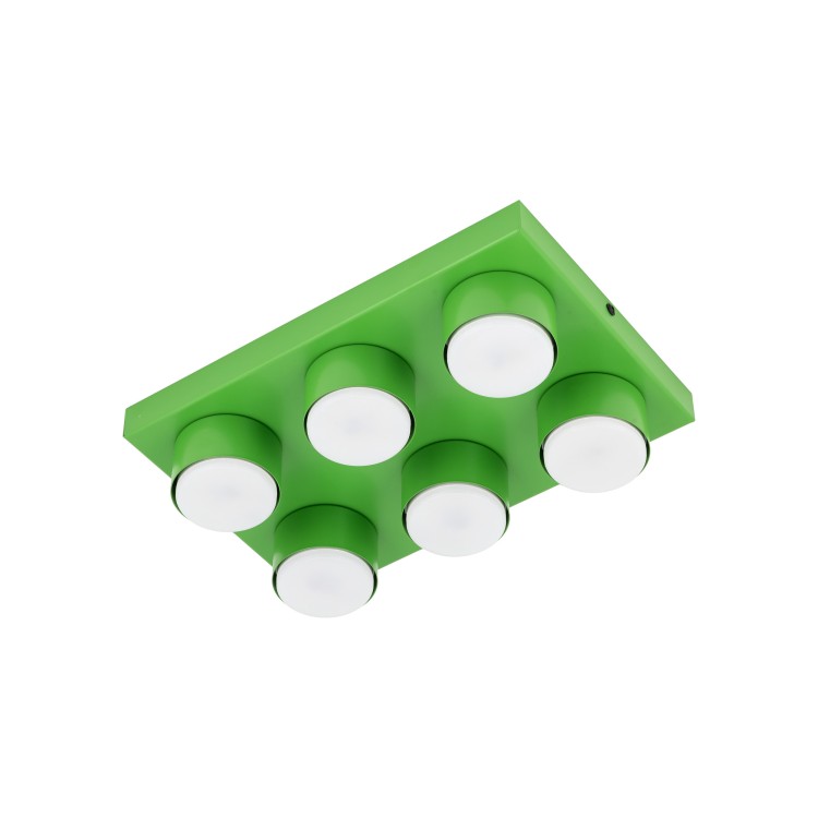BRIX GREEN Lampa sufitowa 6XGX53 11288 TK Lighting Zielony Zielony