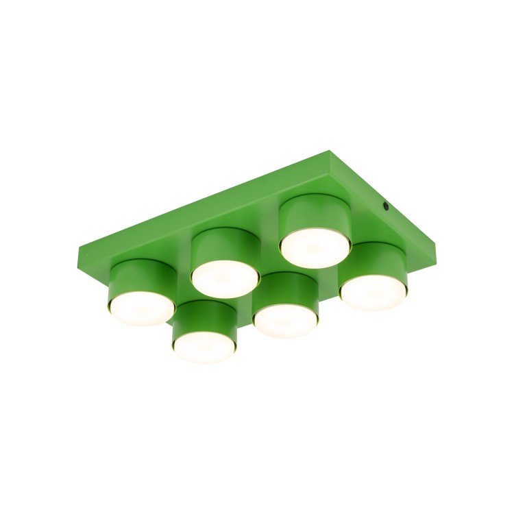 BRIX GREEN Lampa sufitowa 6XGX53 11288 TK Lighting Zielony Zielony
