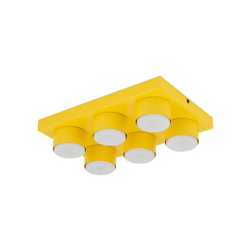 BRIX YELLOW Lampa sufitowa 6XGX53 11291 TK Lighting Żółty Żółty