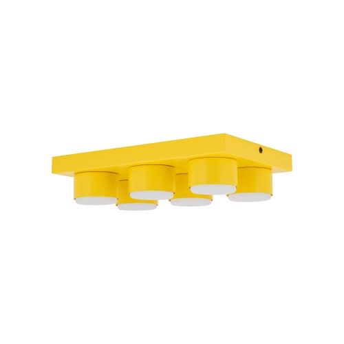 BRIX YELLOW Lampa sufitowa 6XGX53 11291 TK Lighting Żółty Żółty