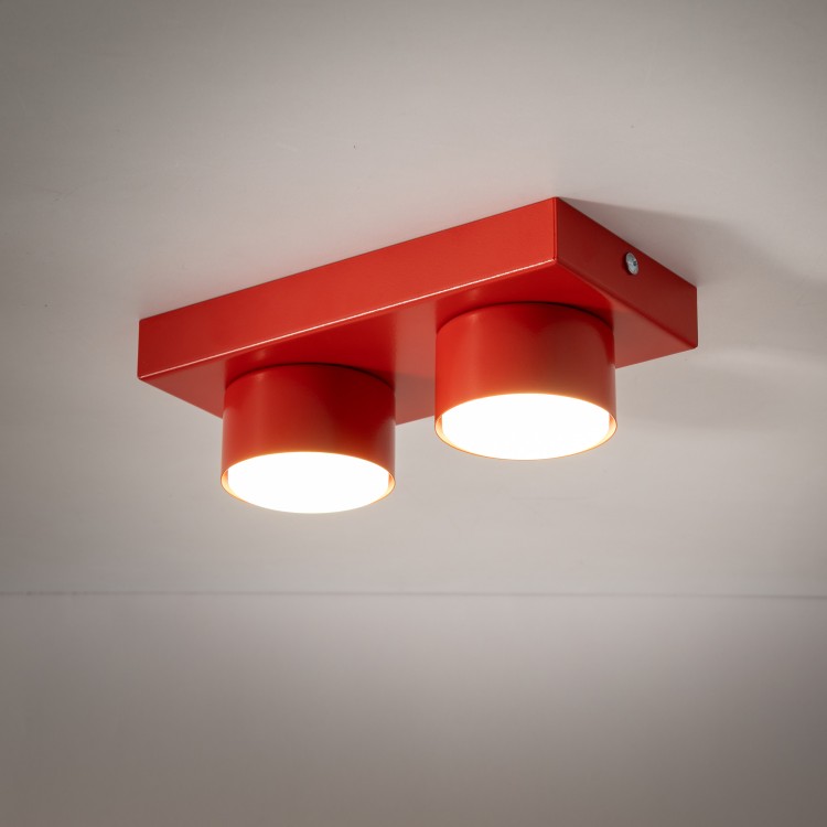 BRIX RED Lampa sufitowa 2XGX53 11292 TK Lighting Czerwony Czerwony