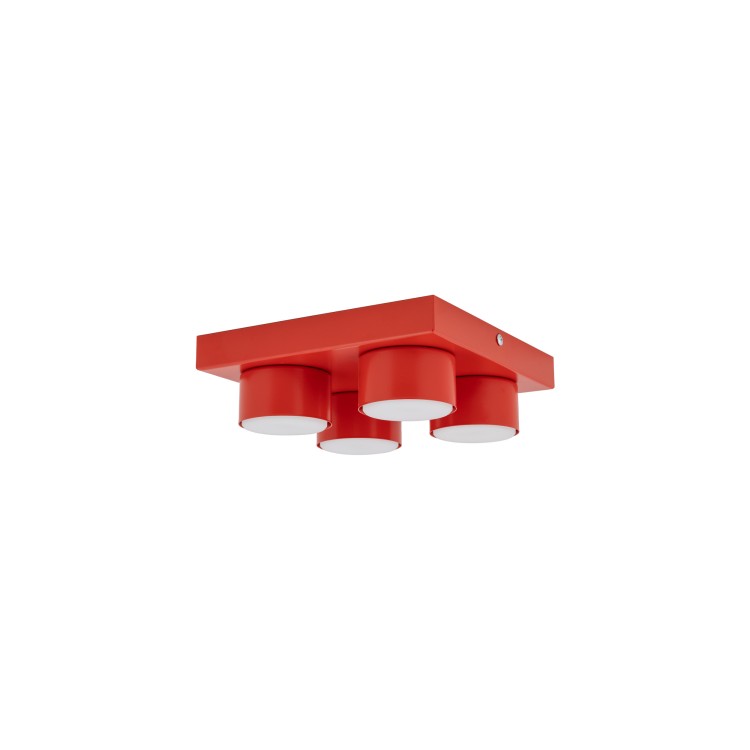 BRIX RED Lampa sufitowa 4XGX53 11293 TK Lighting Czerwony Czerwony