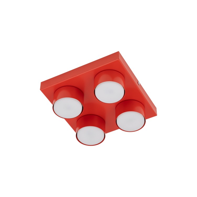 BRIX RED Lampa sufitowa 4XGX53 11293 TK Lighting Czerwony Czerwony