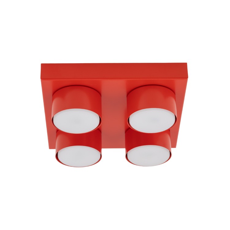 BRIX RED Lampa sufitowa 4XGX53 11293 TK Lighting Czerwony Czerwony
