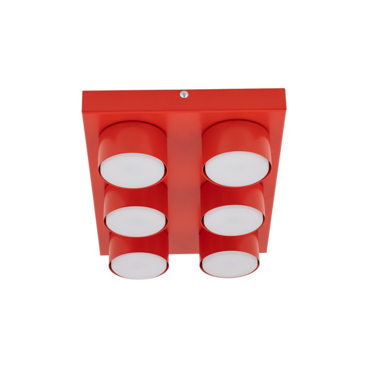 BRIX RED Lampa sufitowa 6XGX53 11294 TK Lighting Czerwony Czerwony