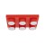 BRIX RED Lampa sufitowa 6XGX53 11294 TK Lighting Czerwony Czerwony