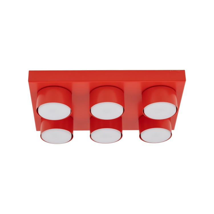 BRIX RED Lampa sufitowa 6XGX53 11294 TK Lighting Czerwony Czerwony
