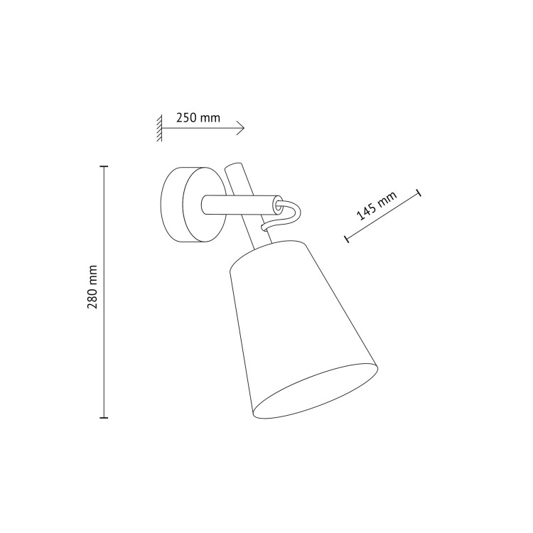 VAIO SABIA Kinkiet 1XE27 11604 TK Lighting Sabia, Sosna Len