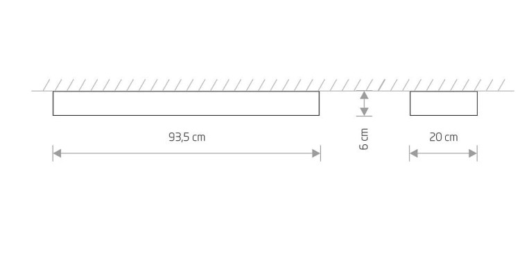 Oprawa liniowa sufitowa SOFT CEILING LED 90x20 WHITE 7542 NOWODVORSKI Lighting 2xT8 90cm Loft nowoczesna lampa sufitowa oświetleniowa biała biały Inspiracje Premium
