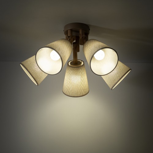 VAIO SABIA Lampa sufitowa 5XE27 11606 TK Lighting Sabia, Sosna Len