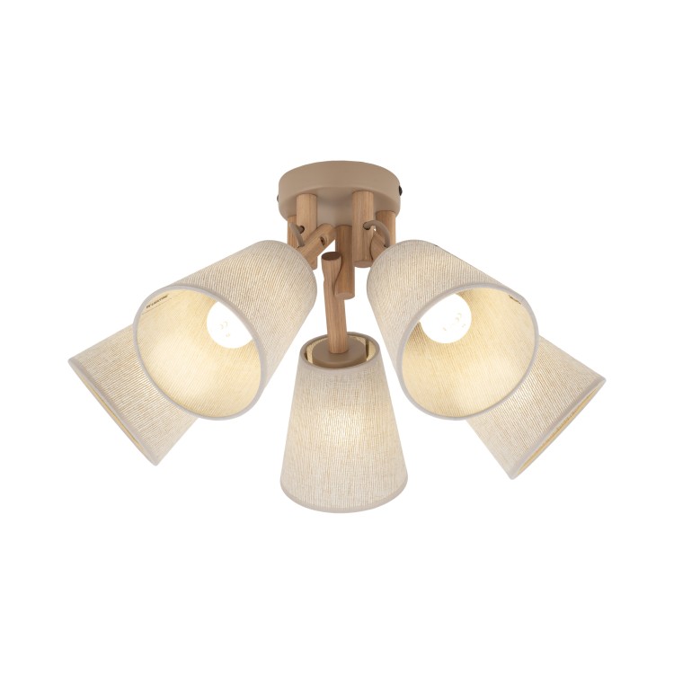 VAIO SABIA Lampa sufitowa 5XE27 11606 TK Lighting Sabia, Sosna Len