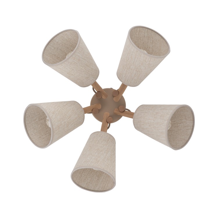 VAIO SABIA Lampa sufitowa 5XE27 11606 TK Lighting Sabia, Sosna Len