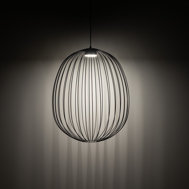 SPHERA L BLACK Lampa wisząca 1XGX53 11301 TK Lighting Czarny Czarny