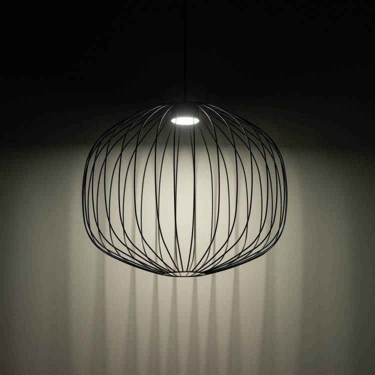 SPHERA M BLACK Lampa wisząca 1XGX53 11304 TK Lighting Czarny Czarny