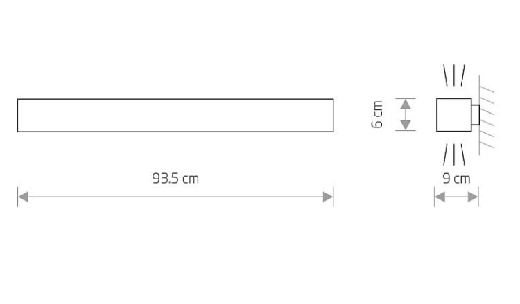Lampa ścienna SOFT LED KINKIET 90X6 WHITE 7548 NOWODVORSKI Lighting T8 90cm Loft nowoczesna lampa oświetleniowa biała biały Inspiracje Premium