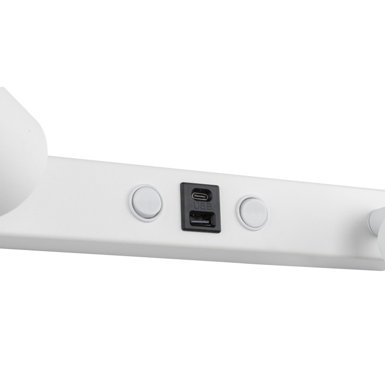 NEX WHITE Kinkiet 2XGU10 / USB 11355 TK Lighting Biały Biały