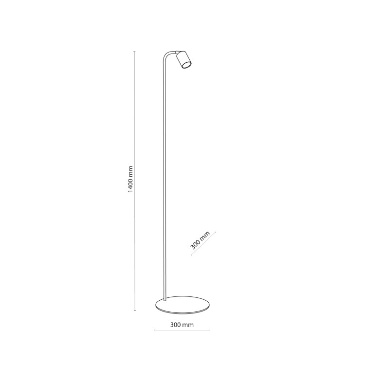 NEX BLACK Lampa podłogowa 1XGU10 16192 TK Lighting Czarny Czarny