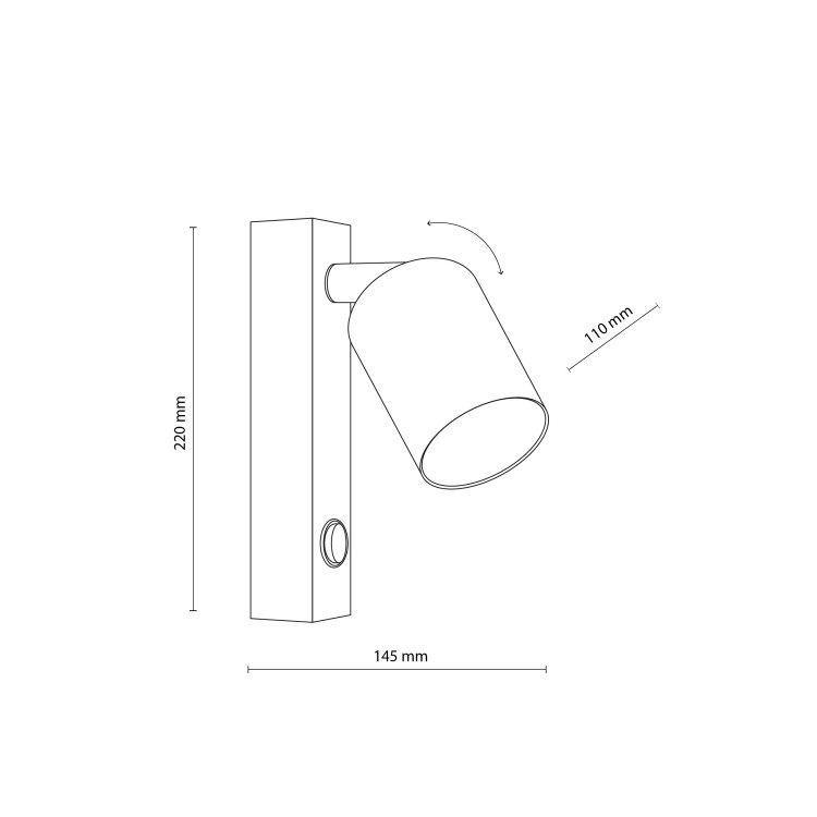 NEX WHITE Kinkiet 1XGU10 11365 TK Lighting Biały Biały