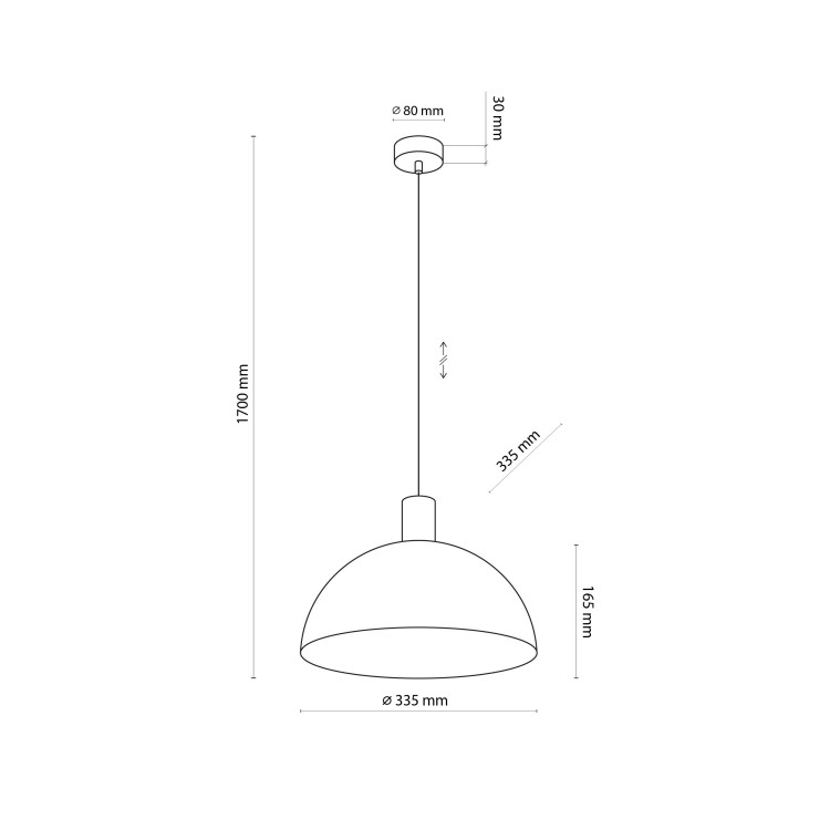 OSLO SABIA Lampa wisząca 1XE27 11010 TK Lighting  Sabia