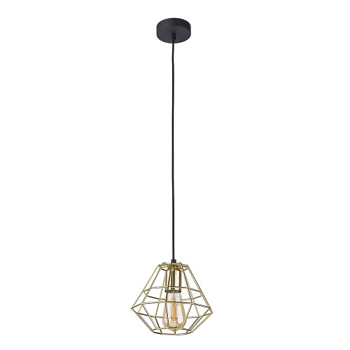 DIAMOND GOLD Lampa wisząca 1 PŁ 1724 TK Lighting Czarny Złoty
