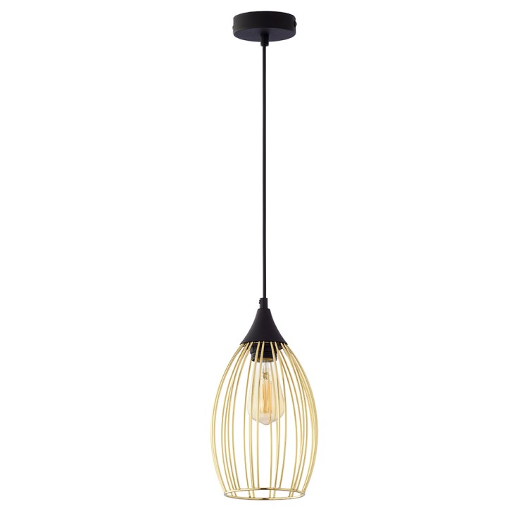LIZA GOLD Lampa wisząca 1 PŁ CZ/ZŁ 2816 TK Lighting Czarny Złoty