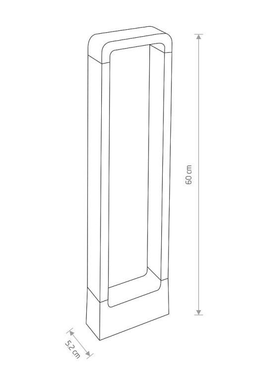 Lampa Stojąca Ogrodowa 60cm THIKA LED 9118 NOWODVORSKI Lighting 9W IP54 230V zewnętrzna nowoczesna elektryczna ogrodu oświetlenie zewnętrzne tarasu podwórka chodnika drzewa krzewów gruntowa czarna metalowa słupek ogrodowy czarny Inspiracje Premium -Outlet