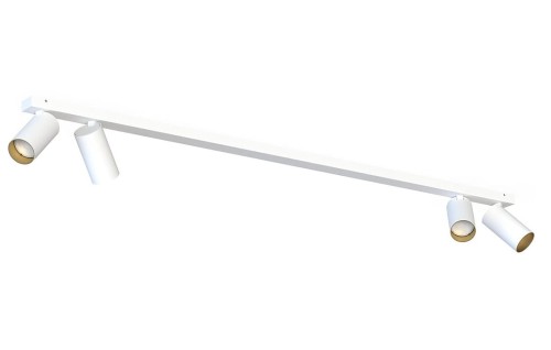 Lampa sufitowa listwa szyna natynkowa MONO IV WHITE/GOLD 7776 NOWODVORSKI Lighting 4xGU10 118cm Spot oświetleniowa Industrialna nowoczesna biało-złota biała nawierzchniowa jak szynoprzewód Inspiracje Premium - Outlet