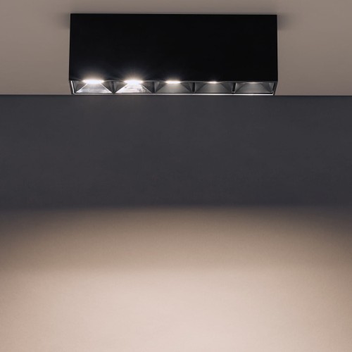 Oprawa liniowa Lampa spot punktowa MIDI LED BLACK 10058 NOWODVORSKI Lighting 20W 4000K Loft nowoczesna sufitowa oświetlenie z soczewkami nie oślepia nie oślepiająca barwa dzienna neutralna natynkowa czarna Inspiracje Premium - Outlet
