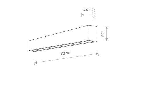 Oprawa liniowa ścienna STRAIGHT WALL LED S BLACK 7596 NOWODVORSKI Lighting 60cm T8 Loft nowoczesna oświetleniowa natynkowa kinkiet czarny Inspiracje Premium - Outlet