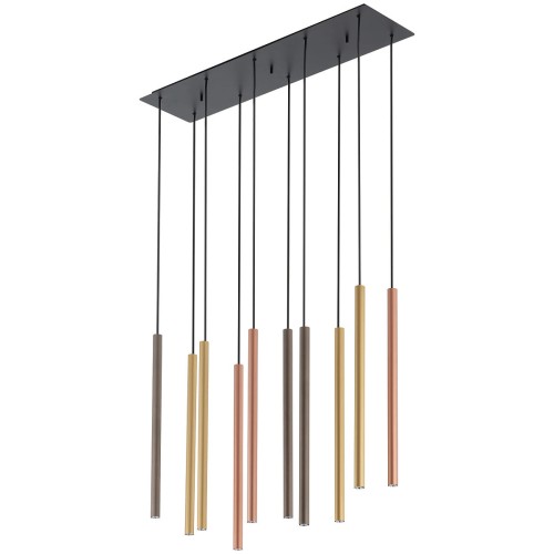 Lampa sufitowa wisząca żyrandol punktowa Industrialna LASER MULTICOLOUR X 10705 NOWODVORSKI Lighting G9 Loft nowoczesna oprawa oświetleniowa tuba zwis Inspiracje Premium multikolor - Outlet