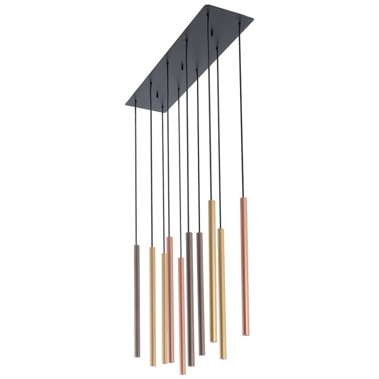 Lampa sufitowa wisząca żyrandol punktowa Industrialna LASER MULTICOLOUR X 10705 NOWODVORSKI Lighting G9 Loft nowoczesna oprawa oświetleniowa tuba zwis Inspiracje Premium multikolor - Outlet