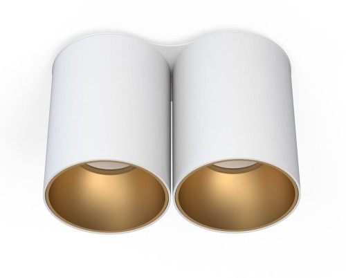 Sufitowa oprawa lampa punktowa EYE TONE II WHITE/GOLD 7665 NOWODVORSKI Lighting  2xGU10  tuba podwójna spot natynkowa nowoczesna oświetleniowa biała biały biało złota Inspiracje Premium - Outlet