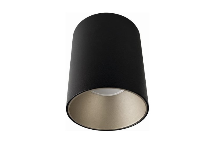Sufitowa oprawa lampa punktowa EYE TONE BLACK/SILVER GU10 8932 NOWODVORSKI Lighting tuba spot natynkowa nowoczesna oświetleniowa Premium czarno szara srebrna - Outlet