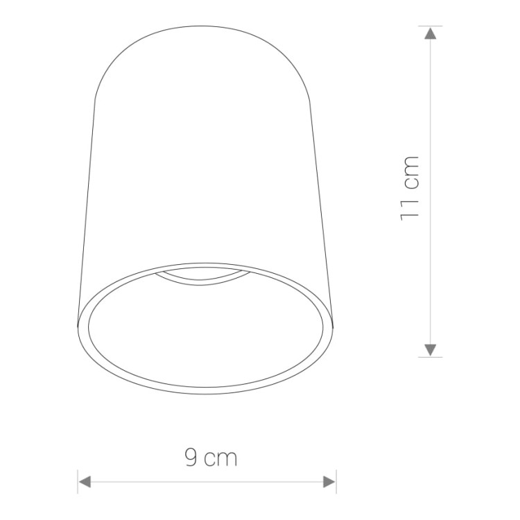 Sufitowa oprawa lampa punktowa EYE TONE BLACK/SILVER GU10 8932 NOWODVORSKI Lighting tuba spot natynkowa nowoczesna oświetleniowa Premium czarno szara srebrna - Outlet