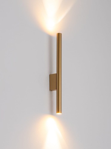Lampa ścienna Kinkiet Industrialny Loft LASER WALL GOLD 10562 NOWODVORSKI Lighting 2xG9 Loft nowoczesna oprawa oświetleniowa tuba satynowe złoto złota podwójny dwustronny góra-dół Inspiracje Premium - Outlet