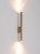 Lampa ścienna Kinkiet Industrialny Loft LASER WALL GOLD 10562 NOWODVORSKI Lighting 2xG9 Loft nowoczesna oprawa oświetleniowa tuba satynowe złoto złota podwójny dwustronny góra-dół Inspiracje Premium - Outlet