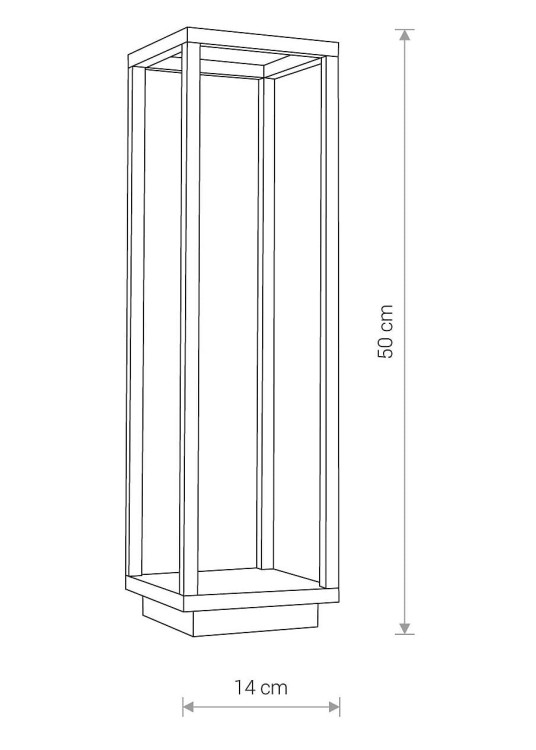 Lampa Stojąca Ogrodowa 50cm SYMMETRY LED I STOJĄCA GRAPHITE 8180 NOWODVORSKI Lighting 7W IP54 3000K zewnętrzna nowoczesna elektryczna grafitowa metalowa słupek ogrodowy tarasu krzewów barwa ciepła ciepłobiała biała grafitowy Inspiracje Premium - Outlet