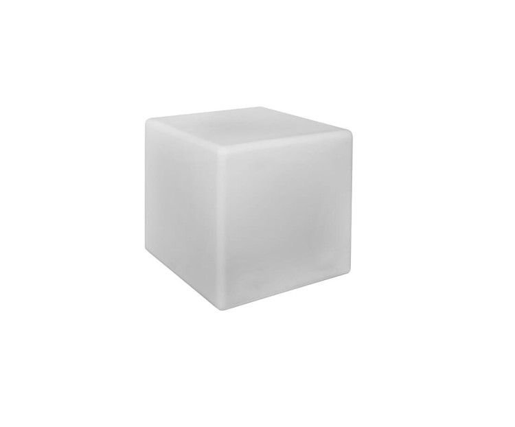 Świecąca Kostka Stolik Ogrodowy 40cm CUMULUS CUBE M 8966 NOWODVORSKI Lighting E27 230V 38,5cm zewnętrzna lampa elektryczna przenośna ogrodowa stojąca świecący kwadrat biała Cloud Forms Inspiracje Premium - Outlet