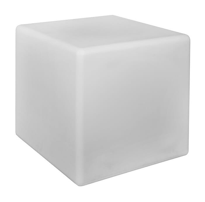 Świecąca Kostka Stolik Ogrodowy 40cm CUMULUS CUBE M 8966 NOWODVORSKI Lighting E27 230V 38,5cm zewnętrzna lampa elektryczna przenośna ogrodowa stojąca świecący kwadrat biała Cloud Forms Inspiracje Premium - Outlet