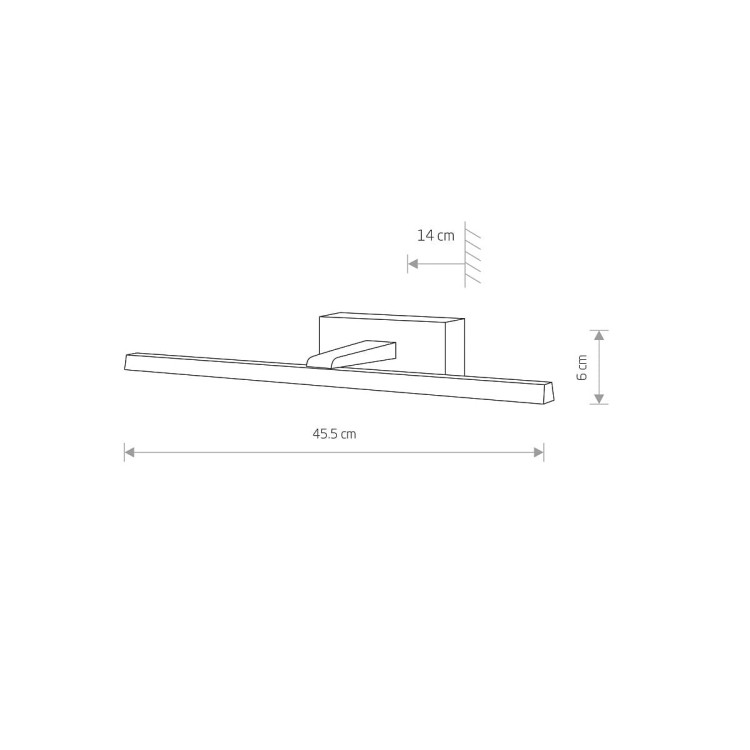 Lampa ścienna Kinkiet Łazienkowy Industrialny Loft VAN GOGH LED BLACK S 9351 NOWODVORSKI Lighting do łazienki 46cm 9W 3000K Loft nowoczesna oprawa oświetleniowa obrazu ramy czarna Inspiracje Premium - Outlet