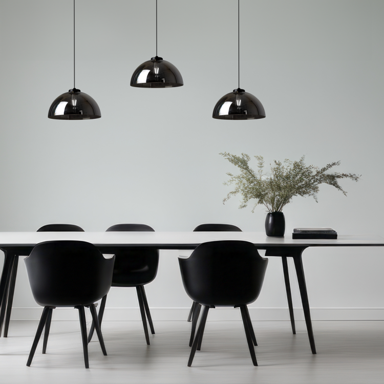 Lampa sufitowa wisząca GAMMA BLACK 1xE27 MLP1063 Milagro E27 x1 nowoczesna oprawa oświetleniowa metal szkło żyrandol do kuchni salonu nad stół czarny czarna zwis Inspiracje Premium - Outlet