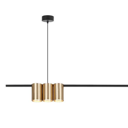 Lampa sufitowa wisząca listwa Industrialna Loft GENESIS BLACK GOLD 5xGU10 ML0369 Milagro 100cm nowoczesna oprawa oświetleniowa metal czarny czarna złoty czarno złota zwis Inspiracje Premium - Outlet