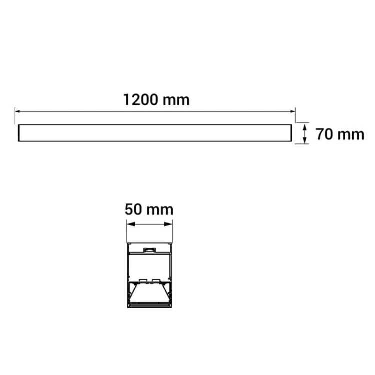 Oprawa liniowa sufitowa biurowa RAGGIO Led-Pol ORO-RAGGIO-WHITE-40W-DW-L ORO18037 120cm 40W 4000K Loft nowoczesna lampa sufitowa oświetleniowa aluminiowa ze zintegrowanym źródłem światła biała Inspiracje Premium